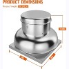 Coucheta 2400CFM Upblast Roof Exhaust Fan, High-Speed Direct Drive, Upgraded Motor, 27.36" Fan Base, Silent Operation & Weather-Resistant Design - 3 of 4