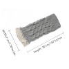 Unique Bargains Pair Women's Winter Lace Trim Fingerless Thumbhole Stretchy Knitted Gloves - 3 of 4
