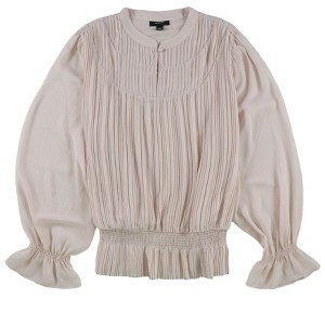Alfani Womens Smocked Peasant Blouse - 1 of 2