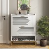 Hommoo Freestanding Shoe Storage Cabinet with 2 Flip Drawers White - 2 of 4