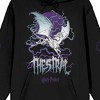 Harry Potter Thestral Seen By Death Long Sleeve Men's Black Hooded Sweatshirt - 2 of 4
