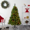 Nearly Natural 5-ft Montana Mixed Pine Artificial Christmas Tree with Pine Cones, Berries and 250 Clear LED Lights - 4 of 4