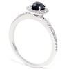 Pompeii3 5/8ct Black & White Diamond Ring 14K White Gold - 3 of 4