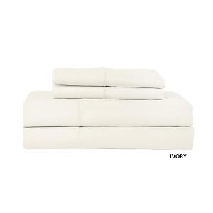 Hotel Concepts 500 Thread Count Sateen Sheet - 4 Piece Set - Ivory - 1 of 1