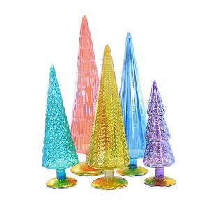 Cody Foster 18.0 Inch Jewel Tone Iridescent Trees Easter Village Decorate Decor Mantle Tree Sculptures - 1 of 3