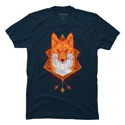 Men's Design By Humans Firefox Stare By sayahelmi T-Shirt