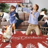 Washable Christmas Tree Rug Non Slip Low Pile Rug Soft Xmas Decorative Floor Cover Foldable Indoor Carpet for Living Room Bedroom,Red/8'x10' - 4 of 4