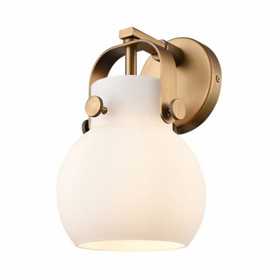 Pilaster II Sphere - 1 Light Wall Sconce In Industrial Style-9.75 Inches Tall and 6.5 Inches Wide