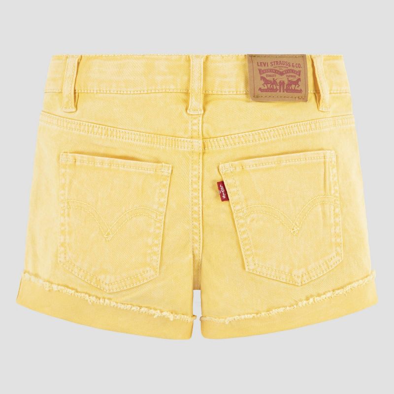 Levi&#39;s® Girls&#39; Angled Fray Cuff Jean Shorts, 2 of 6