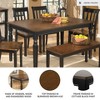 Owingsville Rectangular Dining Room Table Wood/Black/Brown - Signature Design by Ashley: Modern Style, Seats 6, Non-Extension - 3 of 4