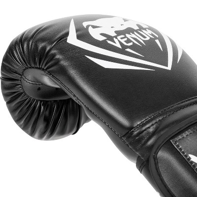 Venum Black Synthetic Leather Boxing Gloves - 16 oz
