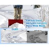 Snow Shovel Pusher for Driveway,Heavy Duty 2-Wheel Snow Shovel with Single Rod,29" Angled Blade Efficient Metal Snow Removal,Adjustable Height Handle - 4 of 4