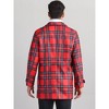 Lars Amadeus Men's Plaid Notch Collar Double Breasted Winter Long Coat - 3 of 4