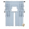 Kate Aurora Country Farmhouse Living Solid Colored Cafe Kitchen Curtain Tier & Swag Valance Set - 2 of 2