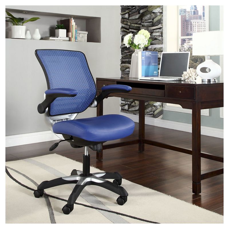 Edge Mesh Back with Leatherette Seat Office Chair - Modway, 6 of 7