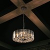 Airsurfer 17" Chrome Crystal 4-Light Pendant Chandelier, Adjustable Height, for Living Room & Kitchen (No Bulbs) - 3 of 4