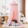 YEERSWAG Premium Double Layer Princess Bed Canopy Bed Curtain Nets with Luminous Stars Lights For Twin Size - 3 of 4