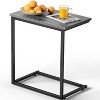 Pipishell C-Shaped End Table, 27 inches High, Sofa Side Table for Living Room, Slides Under Couch for Easy Access - 2 of 4
