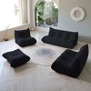 WJShome Lazy Floor Sofa, Fireside Chair,Teddy Velvet Sofa Bean Bag Couch, Lounge Togo Lazy Floor Sofa, Accent Chair , Corner Chair - 3 of 4