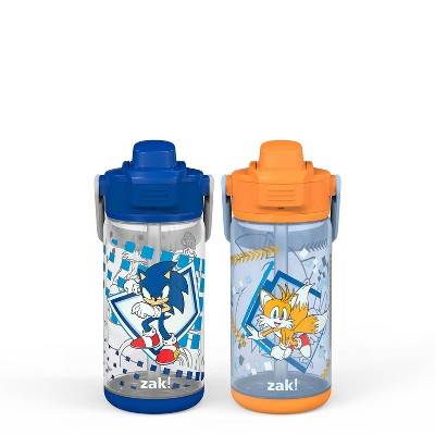 Zak Designs 2pc 16oz Antimicrobial Beacon Bottles with Straw