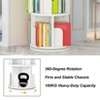 3 Tier 360 Rotating Stackable Bookshelf Tower Small Wooden Bookcase for Kids Waterproof Corner Display Storage Rack Narrow Book Organizer for Bedroom - 4 of 4