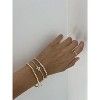 3-Piece Gold Plated Initial Bead Bracelet Set, Personalized Trendy Jewelry Gift for Women - 4 of 4