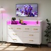 8 Drawers Dresser with LED Light and Charging Station for Bedroom - 2 of 4