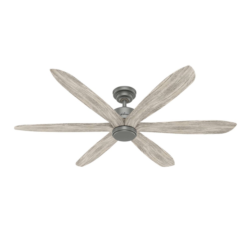 Photos - Fan 58" Rhinebeck Ceiling  with Remote  Silver - H(Includes LED Light Bulb)