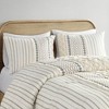 3Pcs Boho Style Duvet Set, Chenille Tufted Geometric Printed Bedding Set, 100% Cotton Bed Set with Matching Shams - 3 of 4