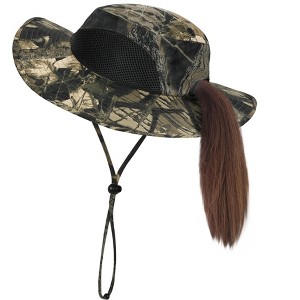 Solaris Sun Hat with Ponytail Hole for Women Girl, UV Protection 50+ Casual Outdoor Garden Hiking Camping Beach Sun Hats - 1 of 4