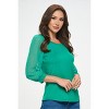 WEST K Women's Liz Three Quarter Sleeve Knit Top - 2 of 4