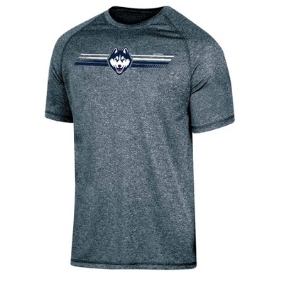 NCAA UConn Huskies Men's Gray Poly T-Shirt