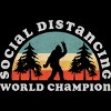 Men's Design By Humans Bigfoot Social Distancing World Champion By Tingsy T-Shirt - 2 of 4