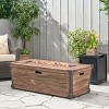 Christopher Knight Home Delany Outdoor 50,000 BTU Lightweight Concrete Fire Pit Table with Tank Holder, Brown - 2 of 4