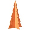 Aghana Digitals 80cm Rustic Solid Pine Wood Christmas Tree - Wax Brown, DIY-Friendly with Sturdy - 2 of 4