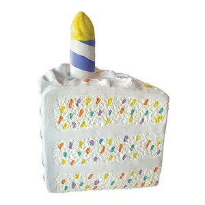 FOUFIT White Birthday Cake Unisex Chew Toy - Case of 3 (6") - 1 of 3