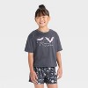 Girls' 2pc Halloween Short Sleeve Pajama Set - Cat & Jack™ - 3 of 4
