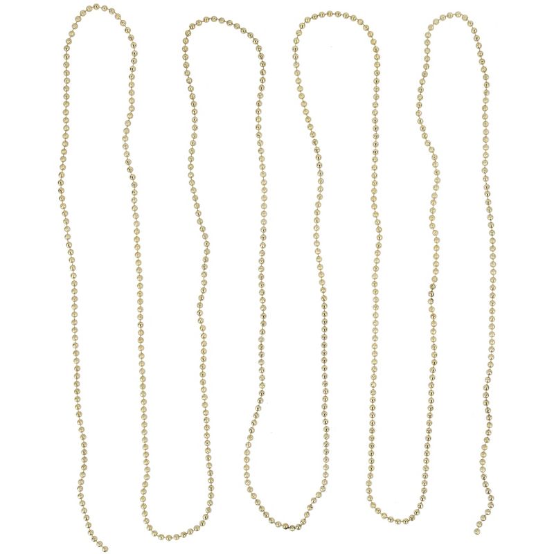 Northlight 15' Gold Lame Beaded Artificial Christmas Garland - Unlit, 1 of 6