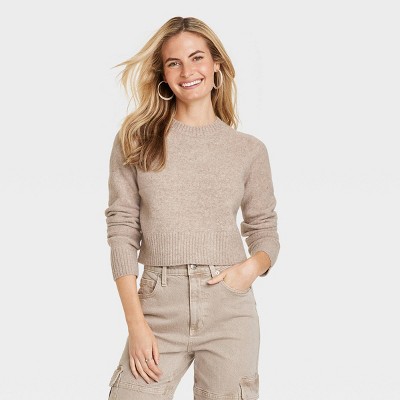Women's Crew Neck Cashmere-Like Pullover Sweater - Universal Thread™, 1 of 11