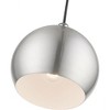 Livex Lighting Stockton 1 - Light Pendant in  Brushed Nickel/Polished Chrome - 2 of 4