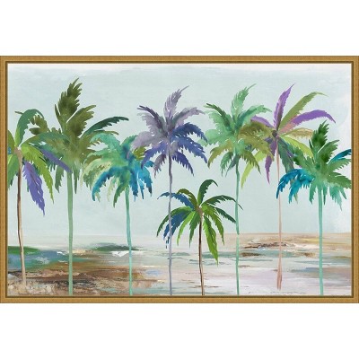 23" x 16" Tropical Dream by Asia Jensen Framed Canvas Wall Art - Amanti Art