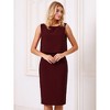 Hobemty Women's Office Layered Sleeveless Work Sheath Dresses - 2 of 4
