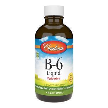 Carlson - B-6 Liquid, Vitamin B-6, Energy Production, Heart Health, Berry Lemonade Flavor
