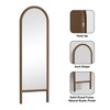 MAYEERTY Full-Length Mirror Solid Wood Ladder Arch Black 64x21x1in No Stand - 3 of 4