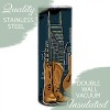 Nashville Tennessee Skyline Honky Tonk Brown Cowboy Boots and Guitar 20 ounce Stainless Steel Travel Tumbler with Lid For Your On The Go Beverages - 3 of 4