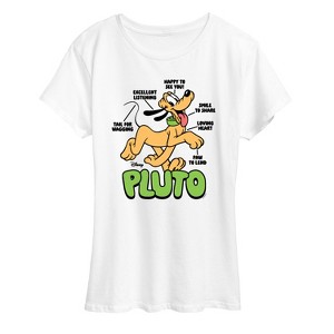 Women's - Disney - Pluto Diagram Short Sleeve Graphic T-Shirt - 1 of 4