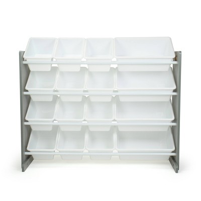 Kids' Toy Storage Organizer With 16 Storage Bins Gray - Humble Crew : Target