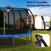 Whisen Outdoor Pumpkin Trampoline with Safety Enclosure Net, Foam Padded Poles, W-Shaped Legs, Balance Bars - 3 of 4