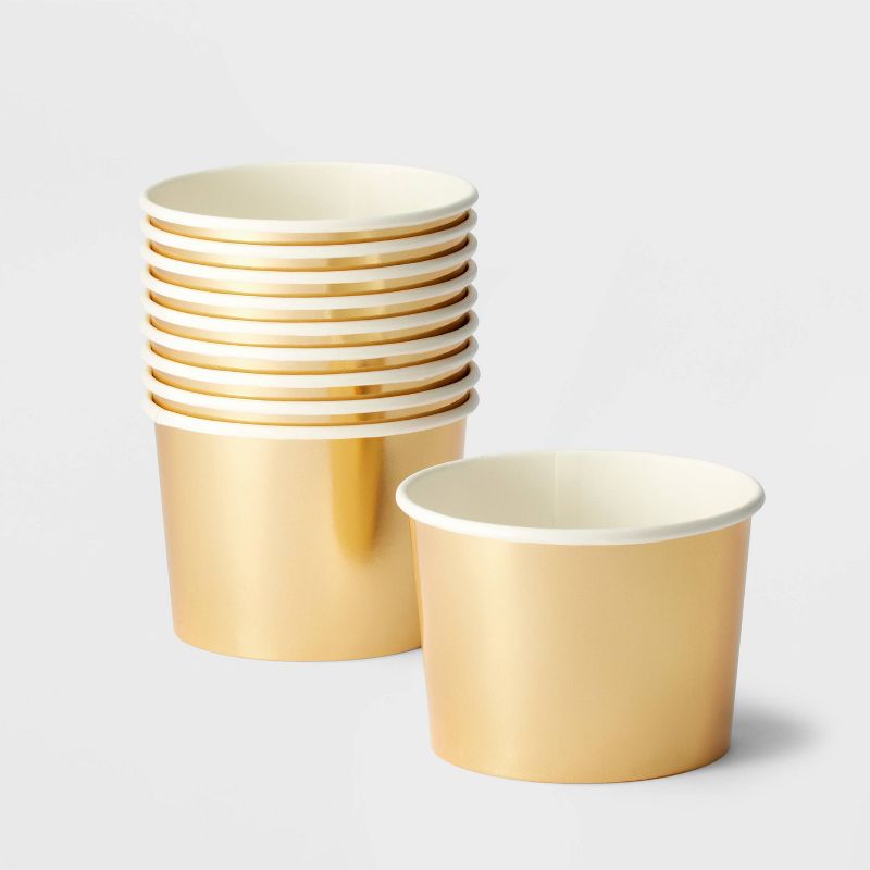 10ct Table Top Treat Cups Solid Gold - Spritz&#8482;, 1 of 4