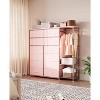 homfan Clothes Rack with 16 Fabric Drawers, Portable Closet Wardrobe with 2 Shelves and Hanging Rod, Heavy Duty Garment Rack, Storage Organizer - 4 of 4
